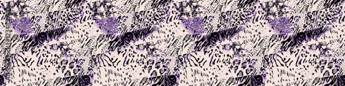 Realistic Leopard Print. Violet Animal Skin Background. White Jaguar Animal Print. Wallpaper Fabric Design. Seamless Cheetah. Purple African Patterns.