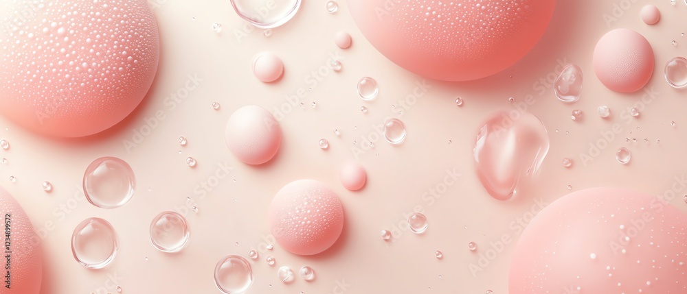 Clean cream background with soft blush spots Valentine's day Background Clean cream background with soft blush spots Valentine's day Background