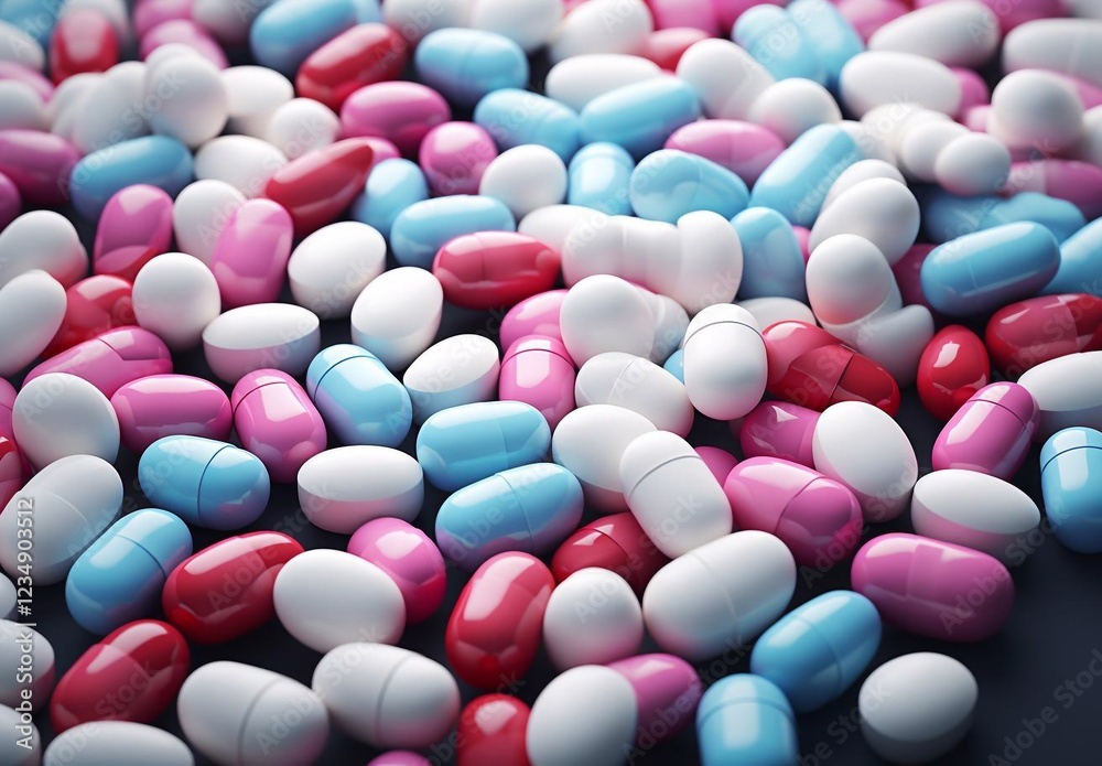 A lot of colorful medication pills capsules tablets softgel supplements, fish oil, vitamin, omega 3 A lot of colorful medication pills capsules tablets softgel supplements, fish oil, vitamin, omega 3