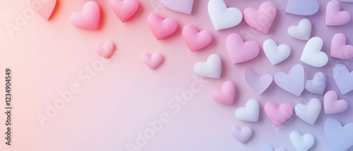 Pastel gradient from blush pink to lavender Valentine's day Background