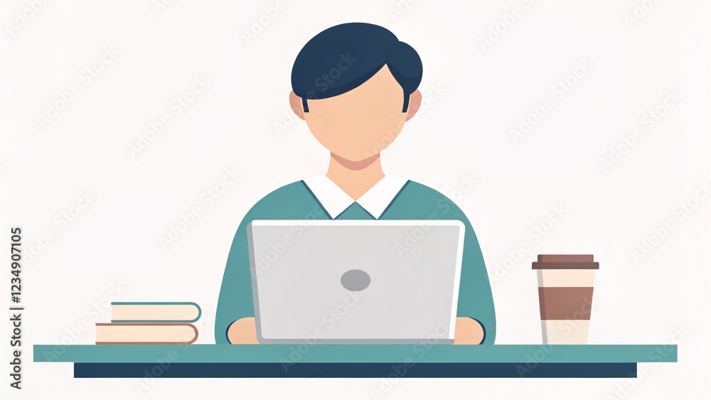 Working on a laptop home office digital workspace cozy environment front view productivity and technology in modern life Working on a laptop home office digital workspace cozy environment front view productivity and technology in modern life