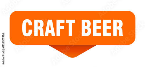 craft beer sticker. craft beer sign on transparent background