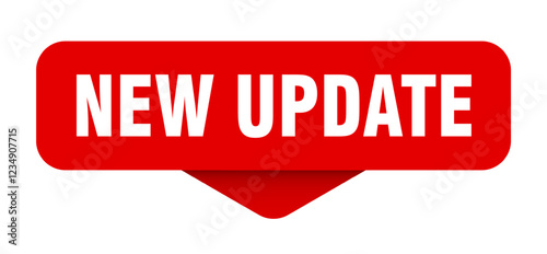 new update sticker. new update sign on transparent background