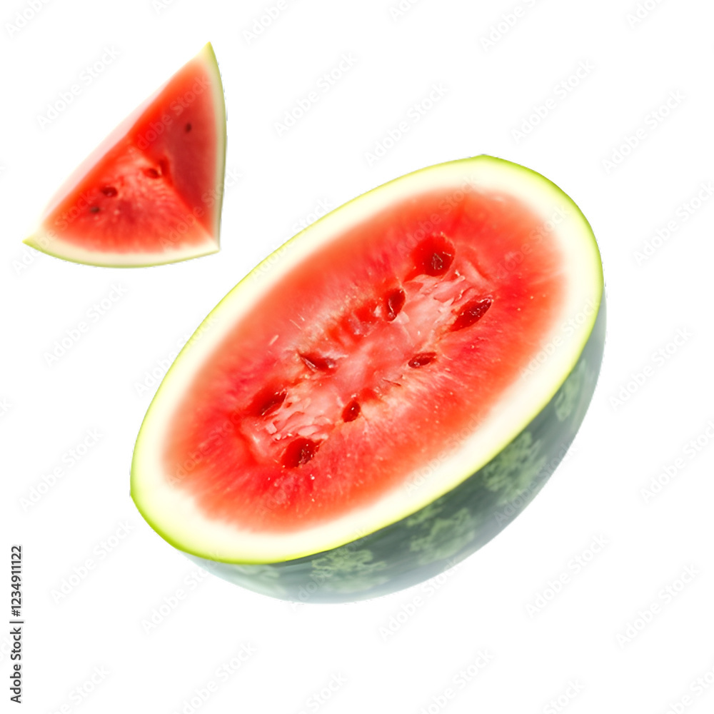 Watermelon on a transparent background image Watermelon on a transparent background image