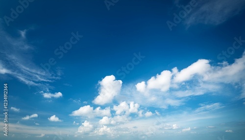 lovely blue sky with cloudy in mornig mild