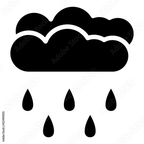 Rain vector icon style