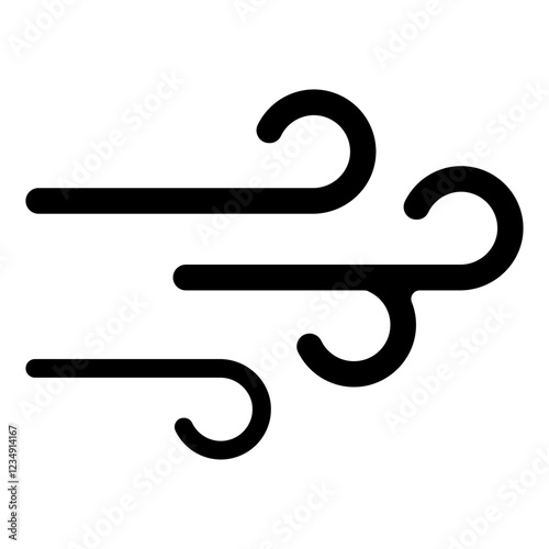 Wind vector icon style