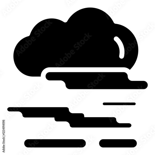 Fog vector icon style