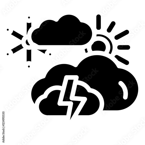 Meteorology vector icon style