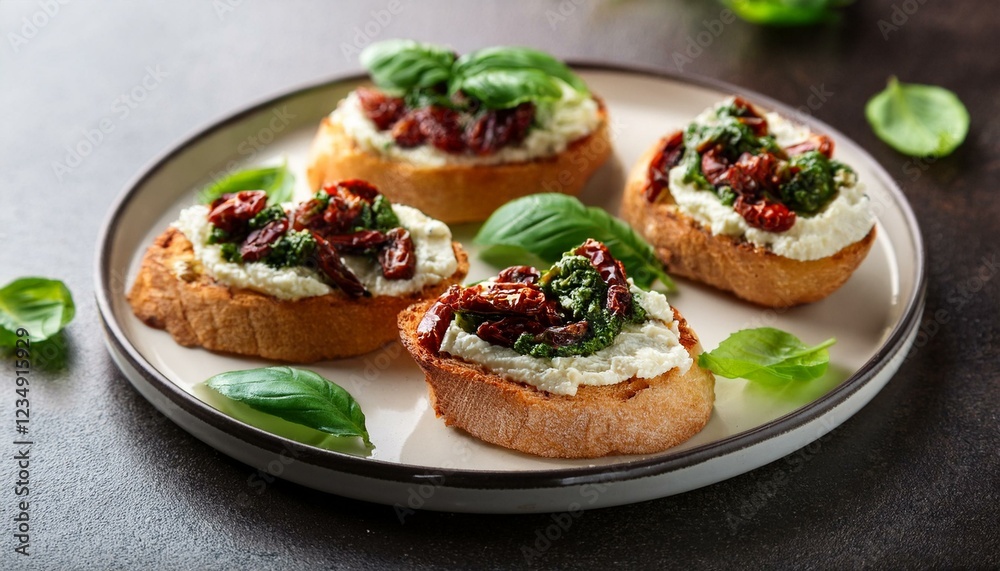 bruschetta with cream cheese pesto fresh basil and sun dried t bruschetta with cream cheese pesto fresh basil and sun dried t