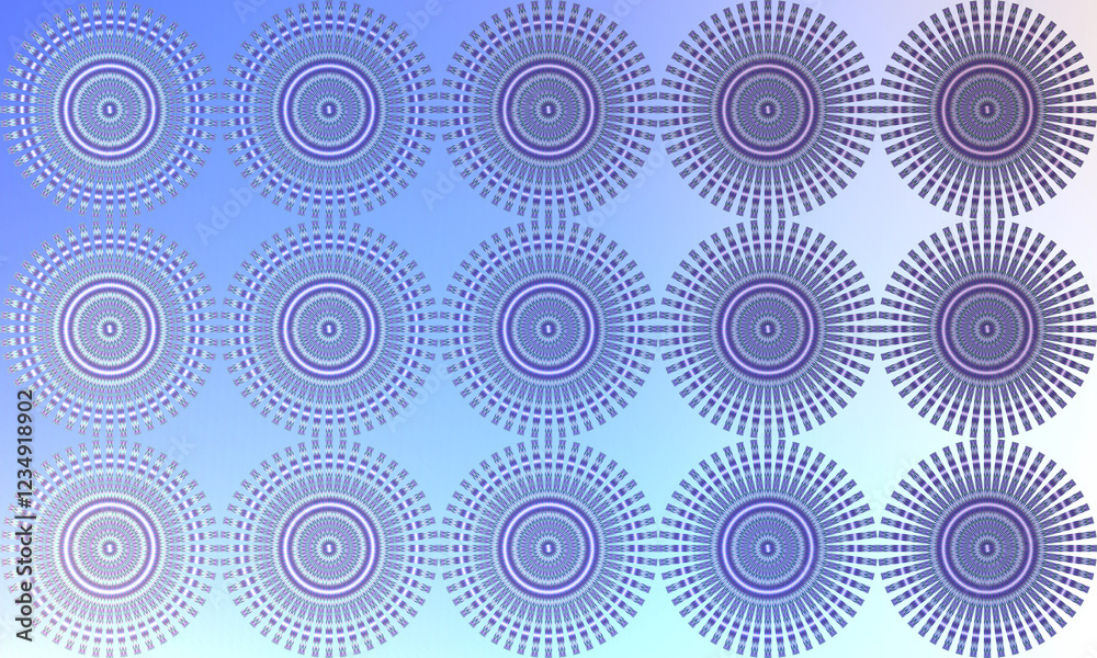 Fototapeta premium a vibrant illustration features a blue, shiny circle spiral pattern, swirling with dynamic motion and radiant light, creating an eye-catching and hypnotic visual experience