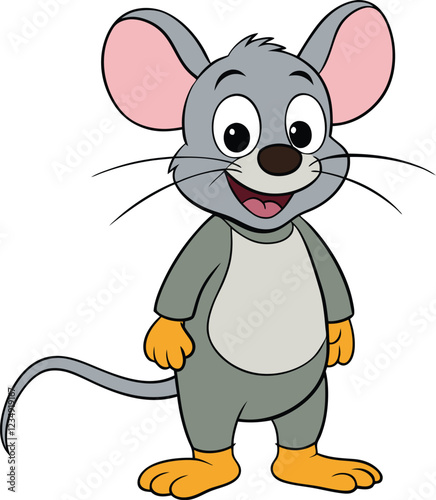mouse funny cartoon design