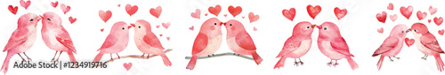 Happy Valentine's day watercolor vector illustration