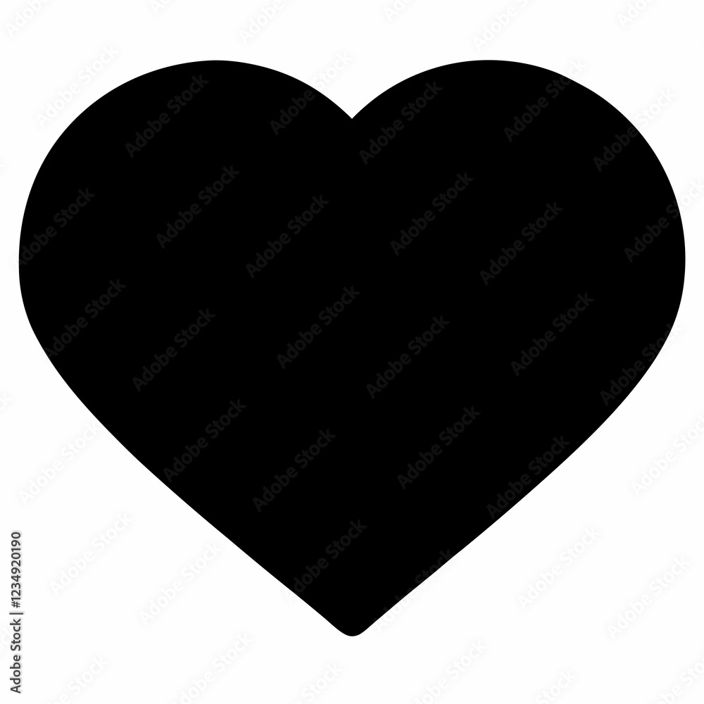Simple Black Heart Vector Graphic Simple Black Heart Vector Graphic