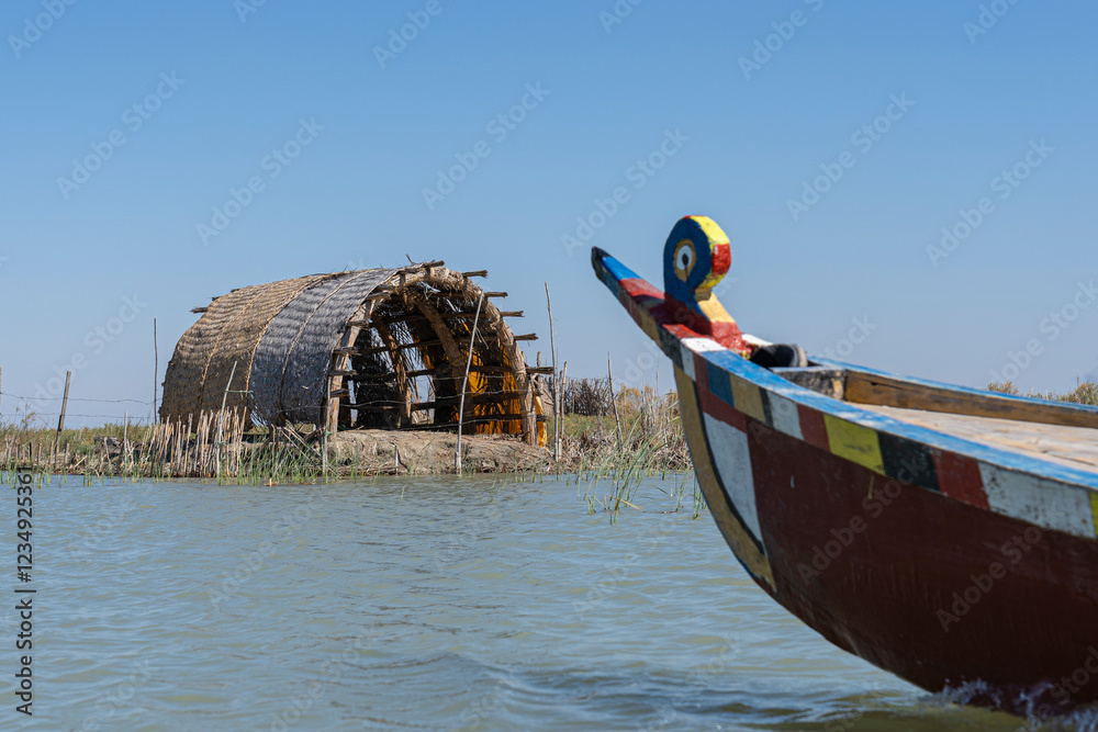 A boat trip in the marshlands of iraq near Chibayish, Chabaish, Nasiriya