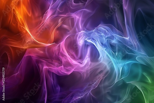 Colorful psychedelic liquefied background. Abstract design. photo