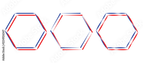 Random polygon contour frame, border element