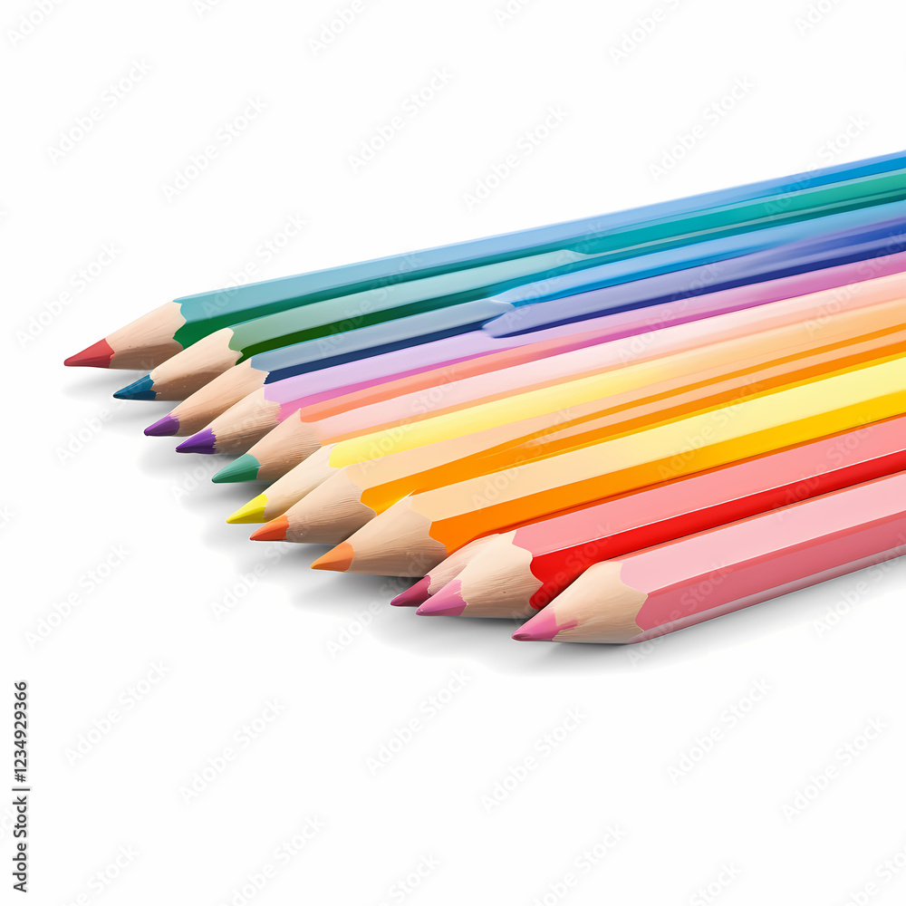 color pencils isolated on white background color pencils isolated on white background