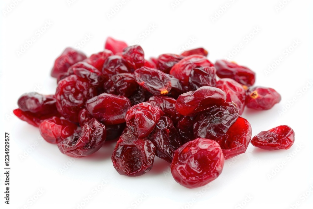 Close up of dried cranberries showcasing their vibrant color and texture, ideal for healthy snacks or recipes Close up of dried cranberries showcasing their vibrant color and texture, ideal for healthy snacks or recipes