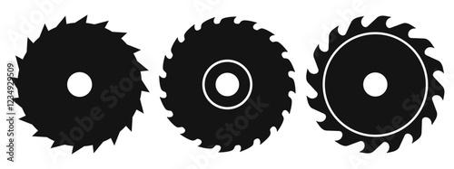 Circular saw blade vector icon