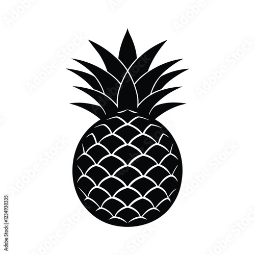 pineapple fruit of a silhouette art