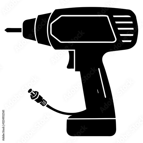 Vector illustration of an electric drill