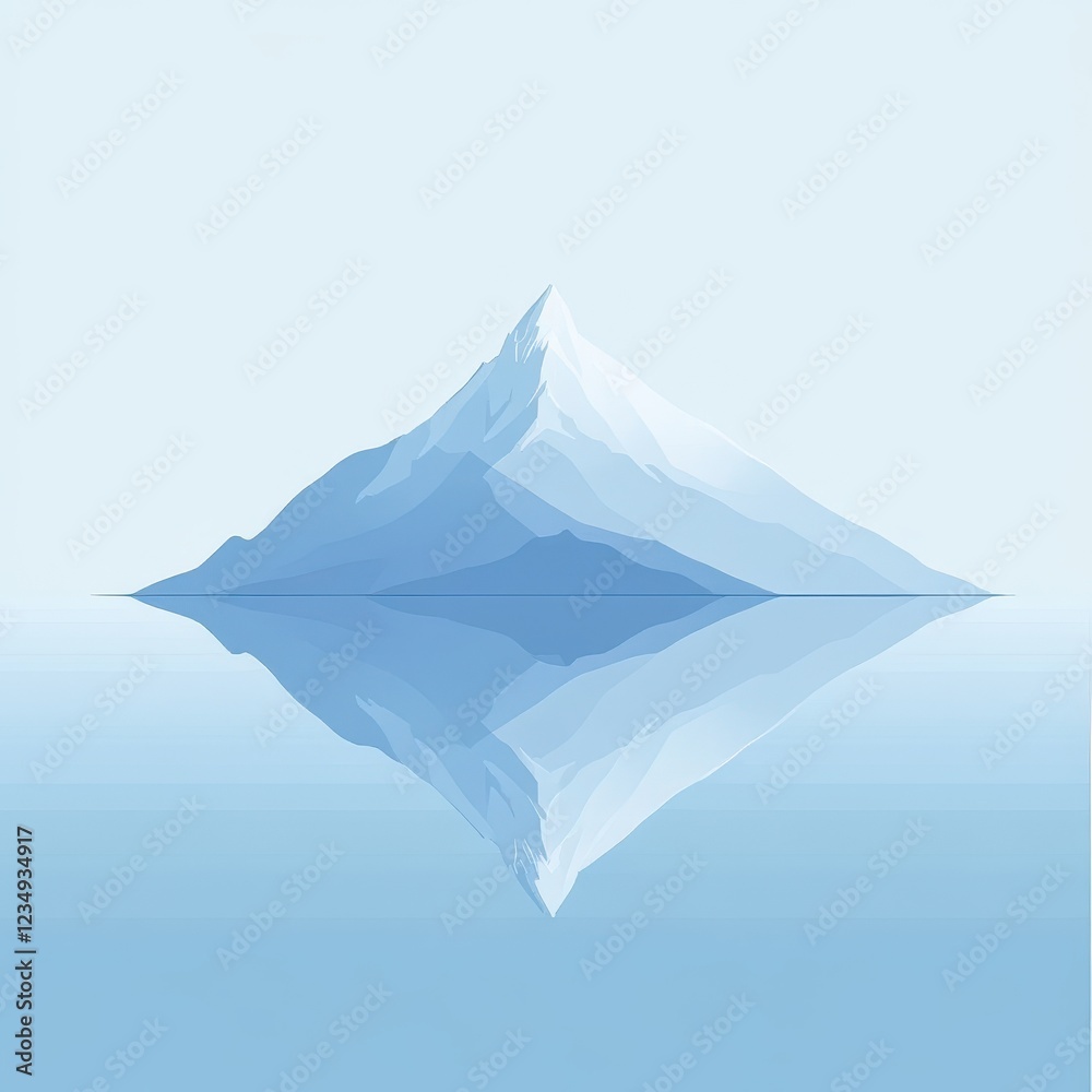 Serene Mountain Reflection in Calm Water Serene Mountain Reflection in Calm Water