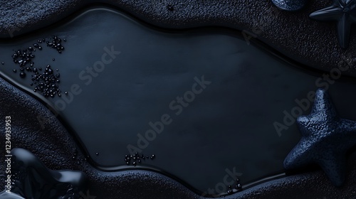 Dark Abstract Ocean Scene With Starfish