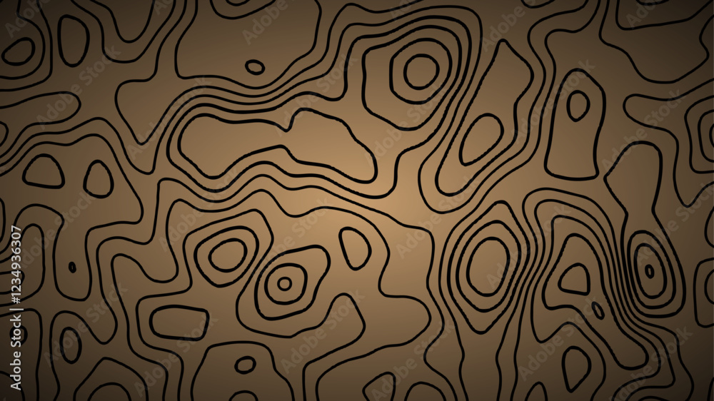 Fototapeta premium Abstract Topography line poster vector. The concept of a topographic contour geography scheme and the terrain path.