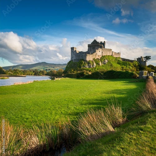 scottish castle on hill 