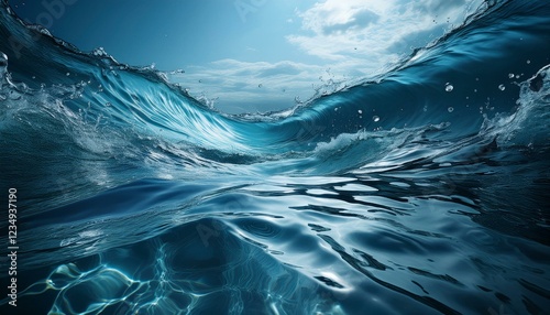 Plakat abstract water wave background 