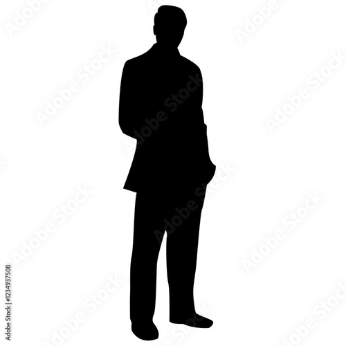 silhouette of a businessman