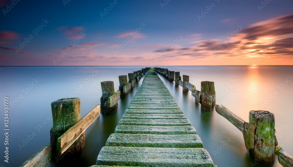 Obraz premium old dilapidated pier 