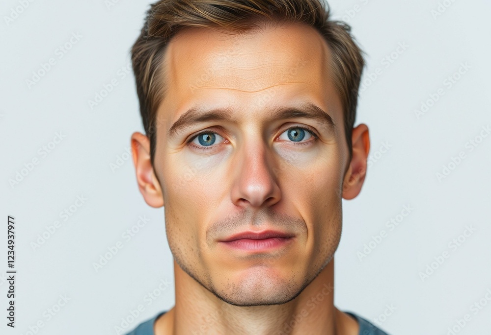 Fototapeta premium Male portrait on neutral background