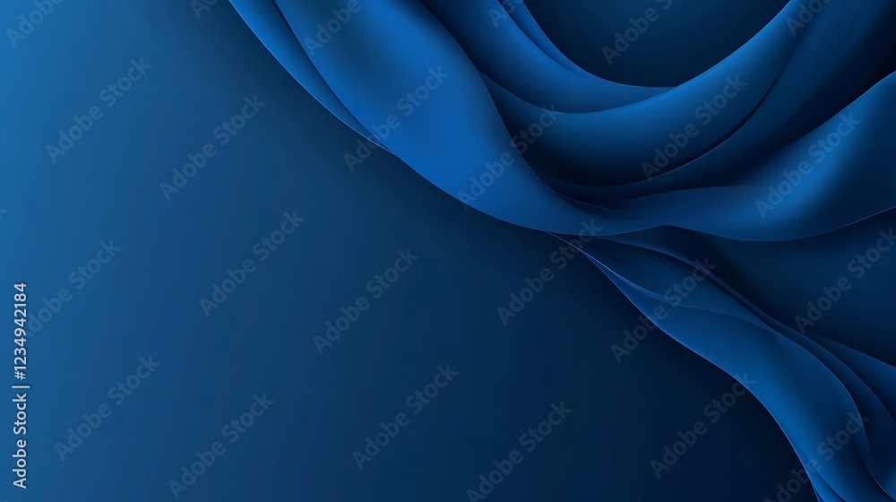 Obraz premium Abstract Blue Fabric Waves Design Background