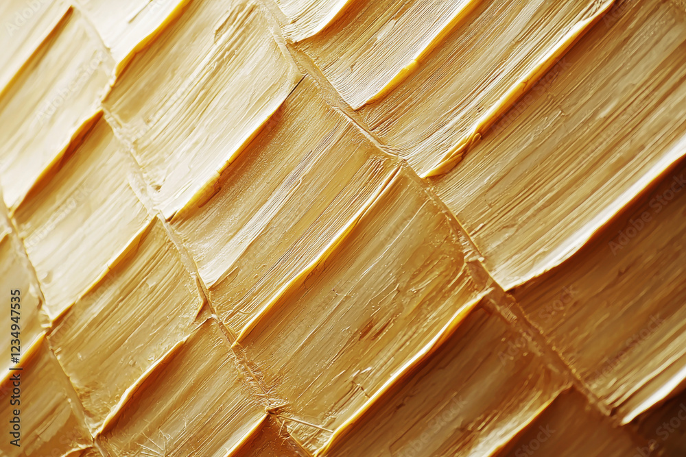Obraz premium Close-up of bamboo wood texture showcasing light golden hues and segmented patterns in a clean and minimalistic design
