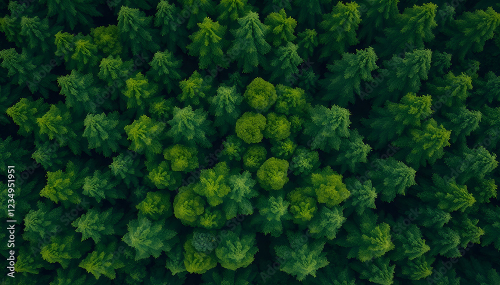 Green Forest Canopy, Aerial View, Nature Background, Trees Green Forest Canopy, Aerial View, Nature Background, Trees