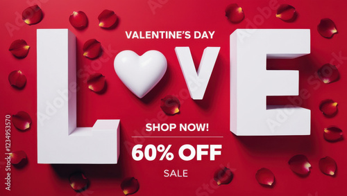 Exciting Valentine's Day Sale with Rose Petals