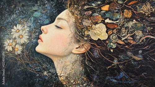 Profile of a woman with a truly transcendental vision of the human mind
