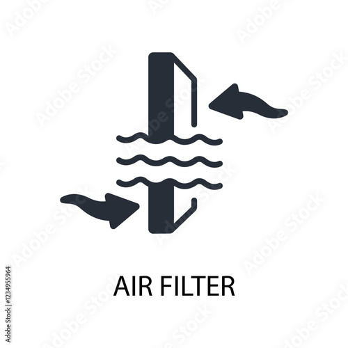 Air filter icon. vector.Editable stroke.linear style sign for use web design,logo.Symbol illustration.