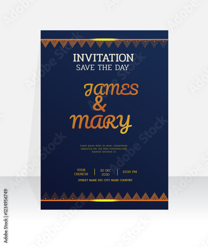 Wedding Invitation Card Template