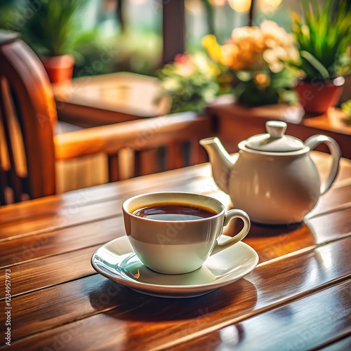 Wallpaper Mural Realistic Glass Cup of Espresso Coffee Image Torontodigital.ca