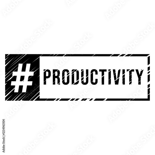 icône hashtag productivité sur fond transparent hachuré, image vectorielle 