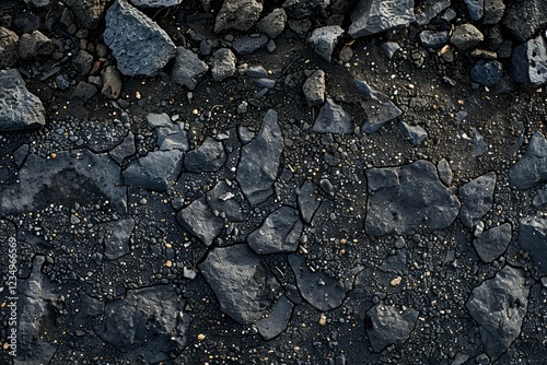 Wallpaper Mural Image of Grey asphalt rock ground debris. Texture for background usage Torontodigital.ca