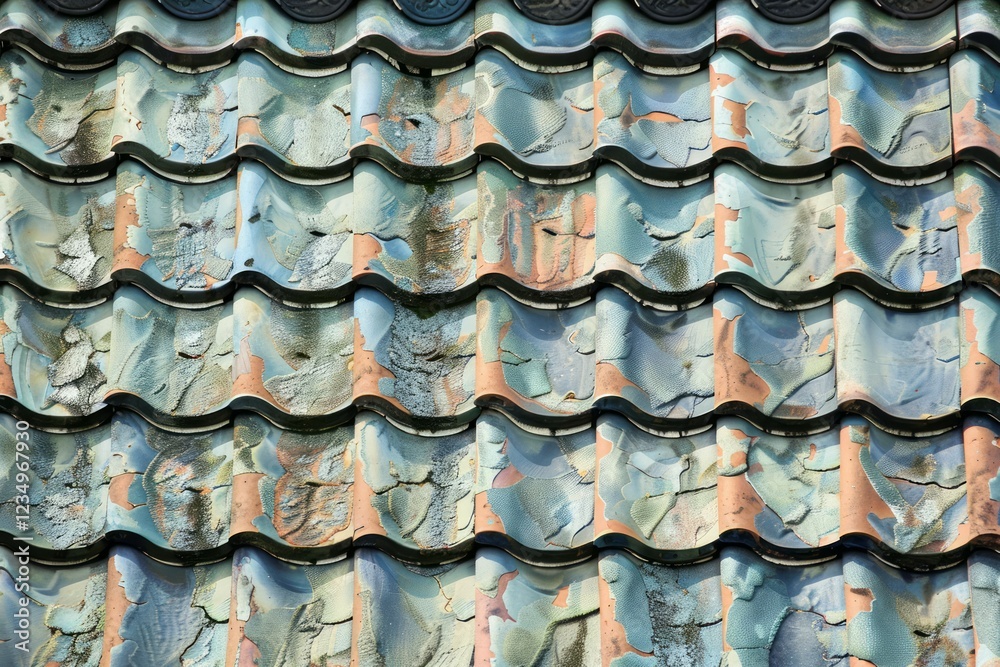 Image of Very old japanese roof pattern. Texture for background usage Image of Very old japanese roof pattern. Texture for background usage