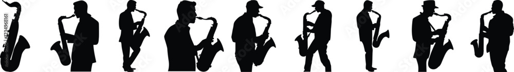 Musician silhouette set vector design big pack of music illustration and icon Musician silhouette set vector design big pack of music illustration and icon