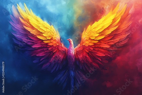 Colorful Bird With Majestic Wings Soaring