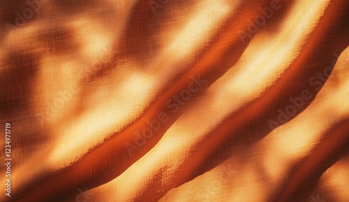 Textured Orange Fabric Background Subtle Drape Luxurious Silk Elegant Design Smooth Surface Soft