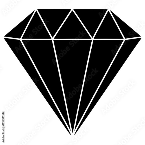 A concave dip in a diamond shape silhouette vector illustration