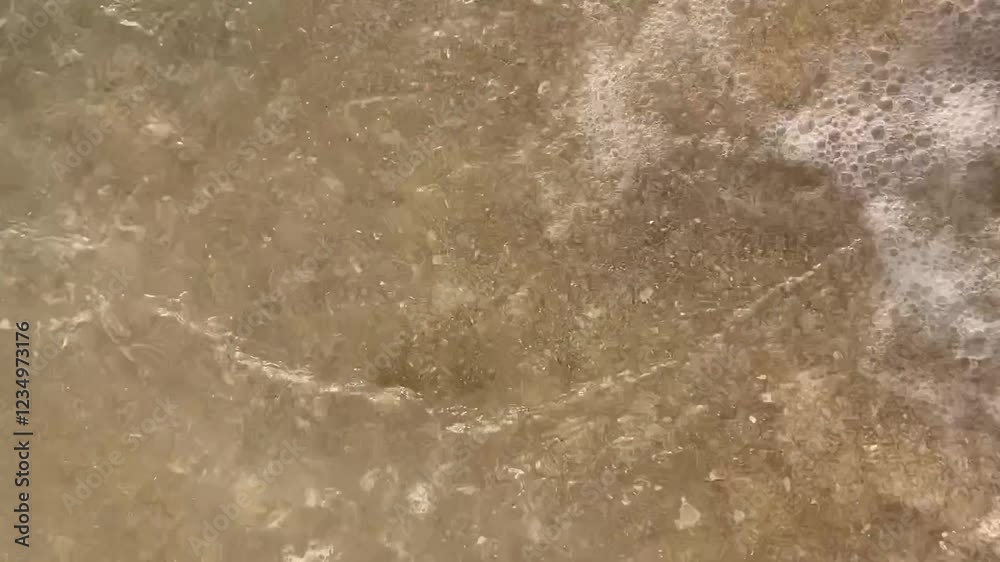 Wave and sea bubble on the beach Wave and sea bubble on the beach